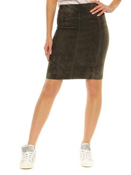 Leather skirt ”Constellation” Oakwood grey