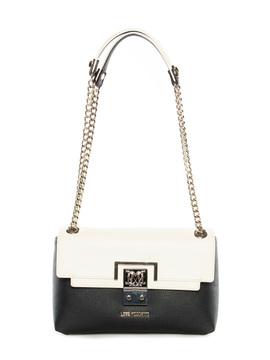 Shoulder bag Moschino Love black-white