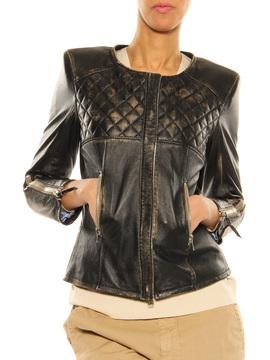 Leather jacket D.r.o.w.s black