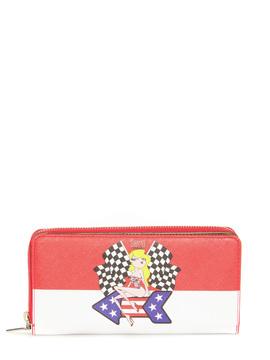 Wallet Moschino Love red-white