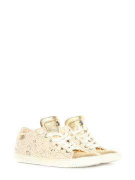 Sneakers Leather Crown gold