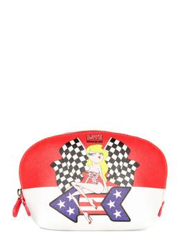 Purse Moschino Love red-white