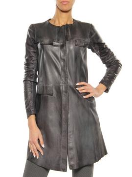 Leather coat GMS-75 grey