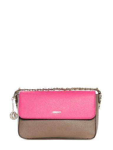 Shoulder bag DKNY pink-grey