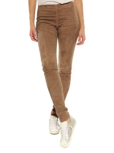 Leather leggins ”Asteroid” Oakwood brown