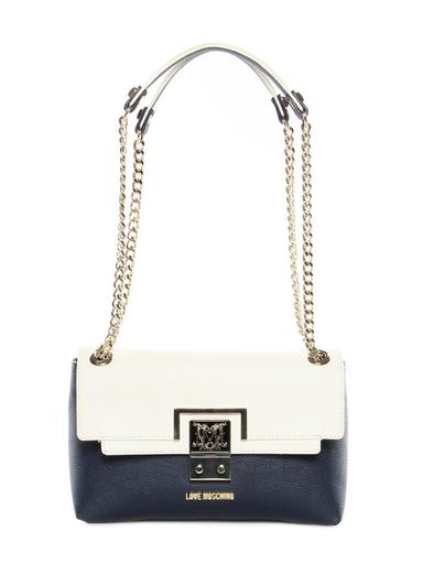 Shoulder bag Moschino Love blue-white