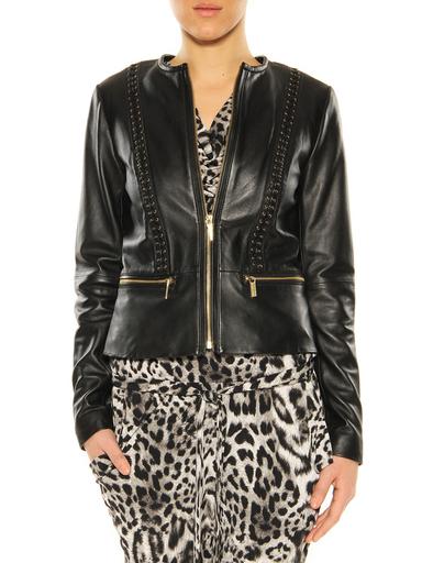 Leather Jacket Michael Kors black