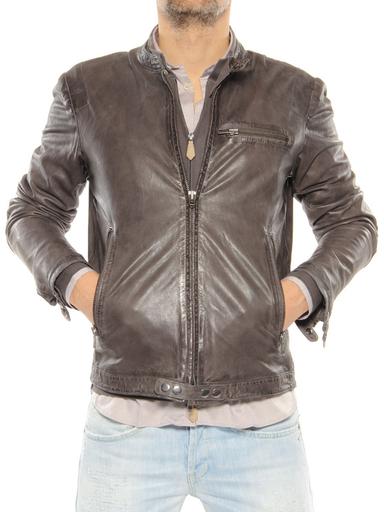 Leather jacket Bully dark grey