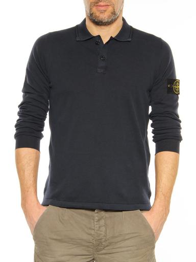 Long sleeve Polo Stone Island dark blue