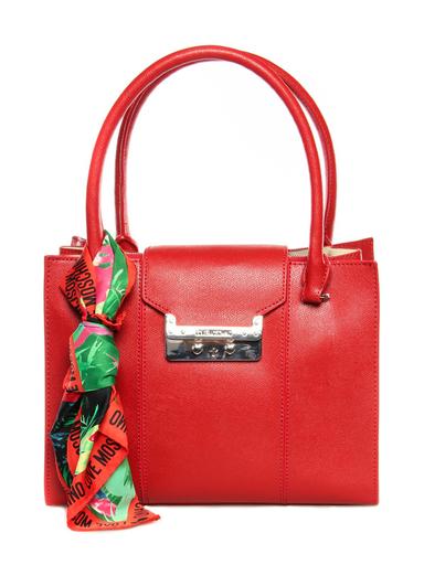 Handbag Moschino Love red