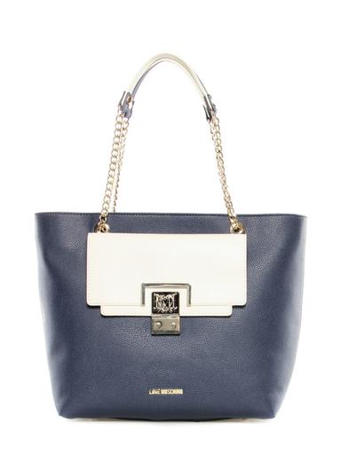 Handbag Moschino Love blue